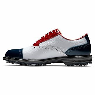 Scarpe Golf Footjoy Uomo Premiere Series Spikes Bianche/Rosse/Blu Marino Italia EZA437568